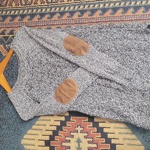 Sweater with elbow patches